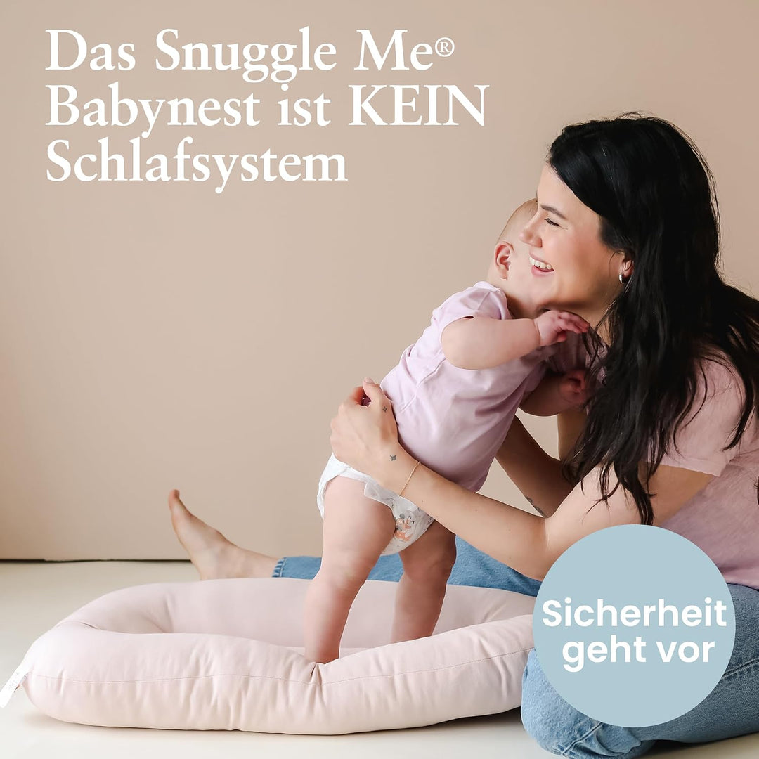 snuggle me® Babynest (0-9 Monate) - Premium Babynestchen Neugeborene, Weiche Bio-Baumwolle mit Fiber