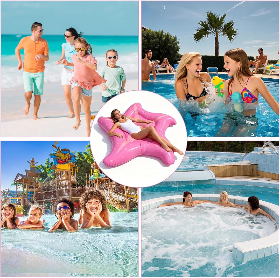 Luftmatratze Pool Seestern 150cm, Hängematte Pool Spielzeug Erwachsene Luftmatratze Wasser, Schwimml