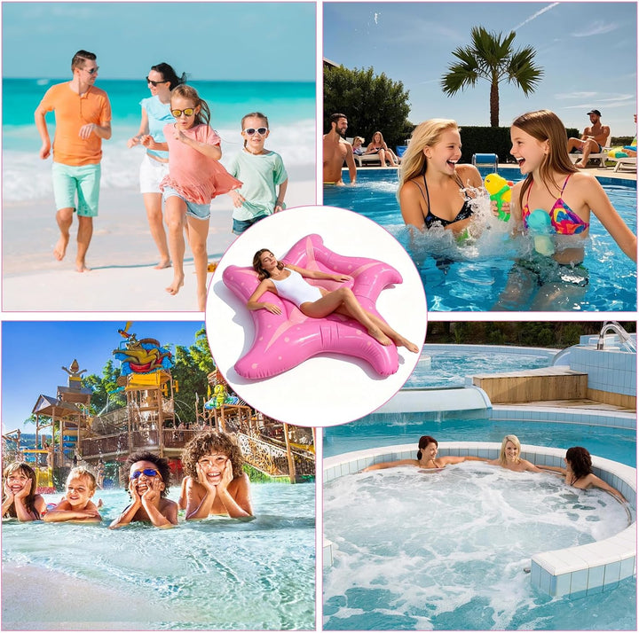 Luftmatratze Pool Seestern 150cm, Hängematte Pool Spielzeug Erwachsene Luftmatratze Wasser, Schwimml