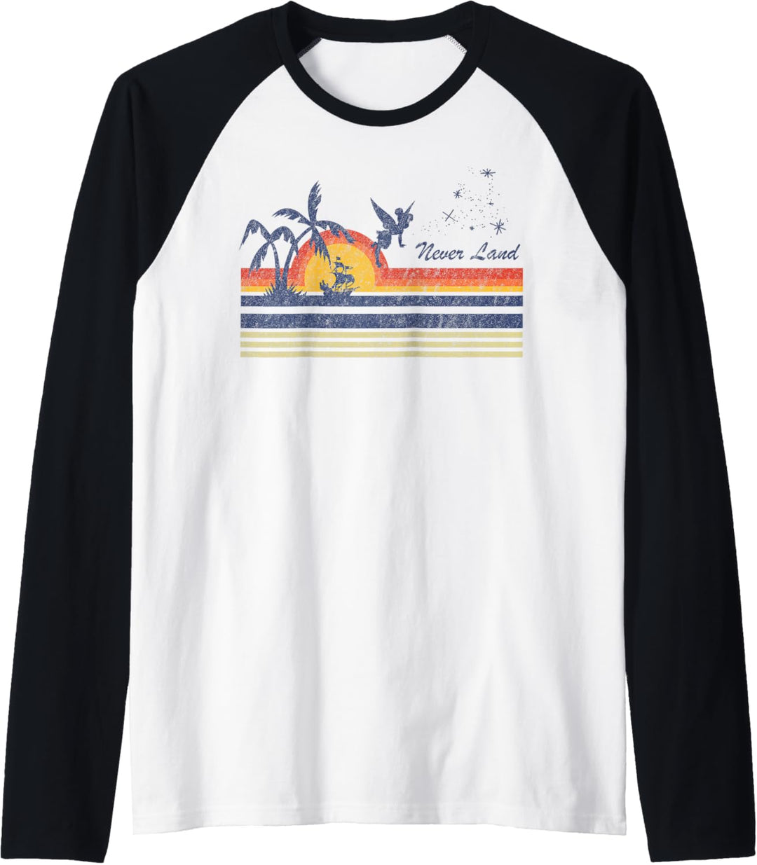 Disney Peter Pan Tinker Bell Flying Silhouette Raglan