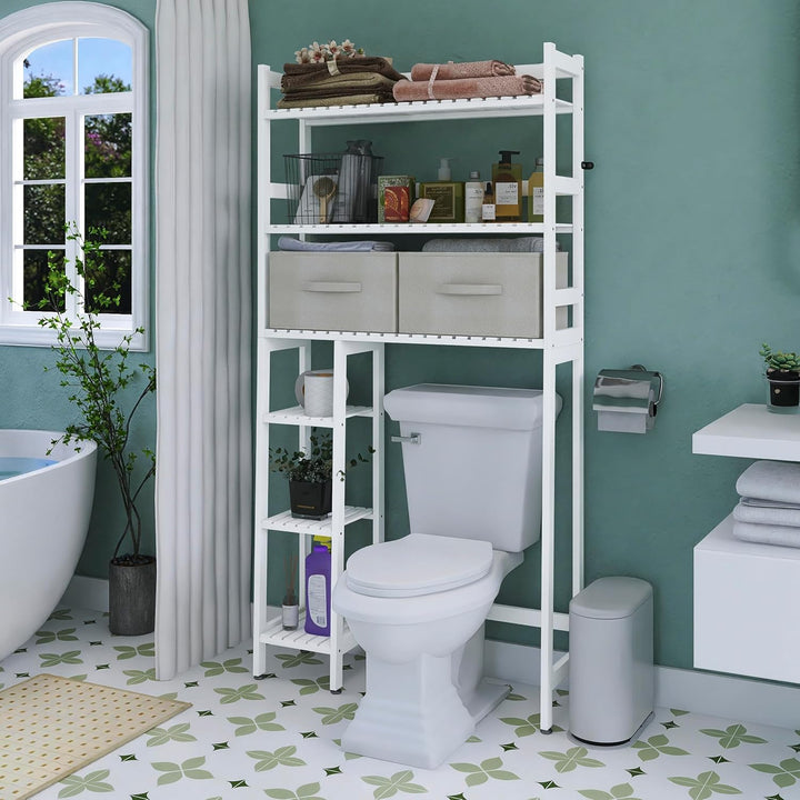 SMIBUY über der Toilette Aufbewahrung mit Schubladen, grossem platzsparenden Ständer im Badezimmer,