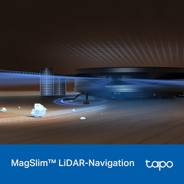 Tapo RV20 Max Plus Saugroboter mit Wischfunktion und automatischer Absaugstation, 5300Pa Ultra-Stark