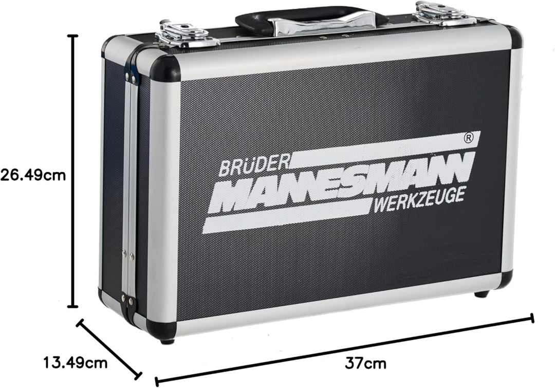 Brüder Mannesmann Werkzeuge 90-teilig Werkzeug-Koffer, 1 Stück, M29067 Single, Single