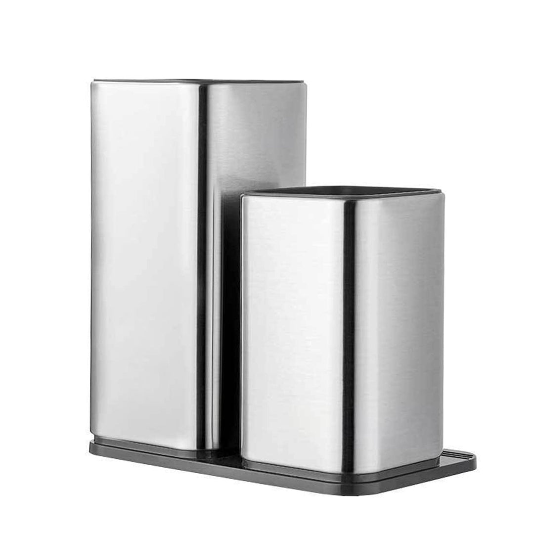 Messerblock ohne Messer 2 in 1 Messerblock Messerhalter Aufbewahrungshalter Edelstahl Messerständer