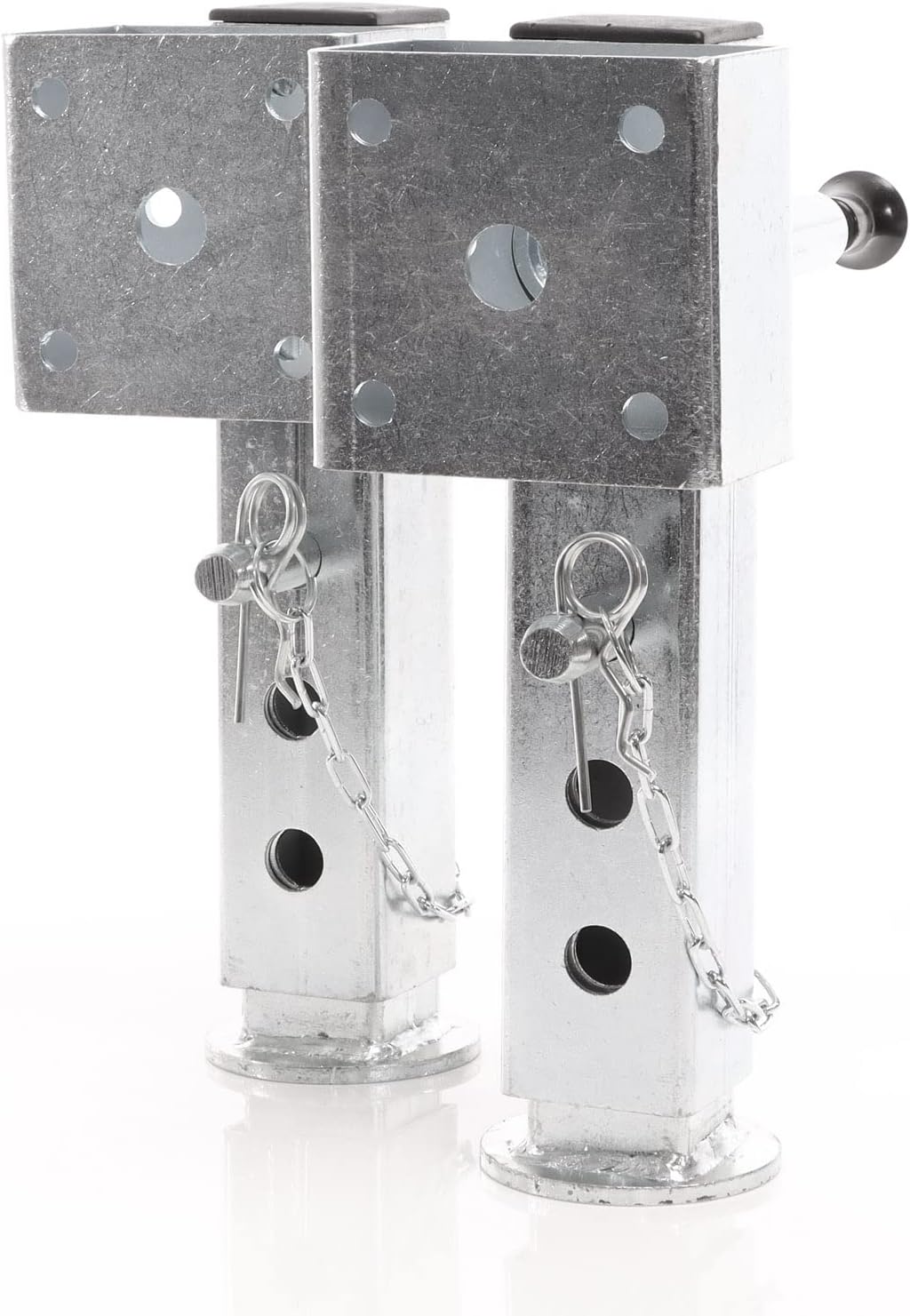 XPOtool 2X Stützfuss 350 mm Schwenkstütze bis 1300 kg aus Stahl für Anhänger inkl. Befestigungsmater