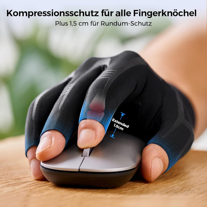 FREETOO Arthrose Handschuhe Damen Herren, Fingerlose Kompressionshandschuhe | Warme Kompression Ruts