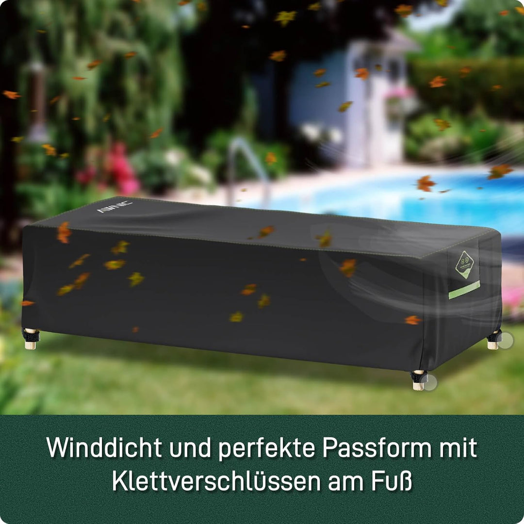 Awnic 2 Stück Gartenliege Abdeckung Wasserdicht 420D Oxford Stoff - Liegestuhl Abdeckung für Garten