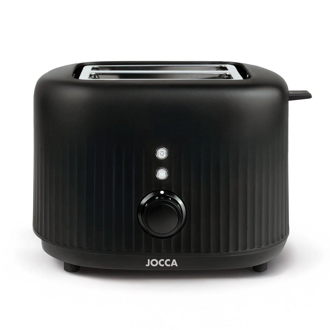 Jocca Toaster für 2 Scheiben, Doppelschlitz, 10 x 10 cm, 7 Bräunungsstufen, Aufwärmfunktion, Abbrech