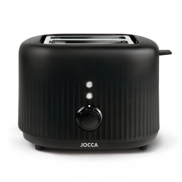 Jocca Toaster für 2 Scheiben, Doppelschlitz, 10 x 10 cm, 7 Bräunungsstufen, Aufwärmfunktion, Abbrech
