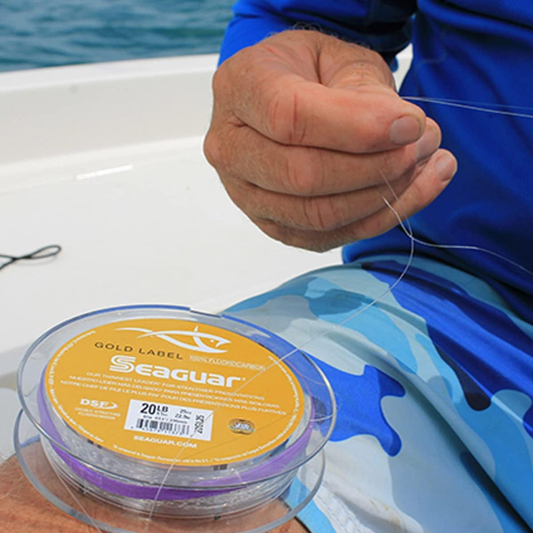Seaguar Gold Label 100% Fluorocarbon Angelschnur DSF Süsswasser und Salzwasser Vorfach 13,6 kg/45 m