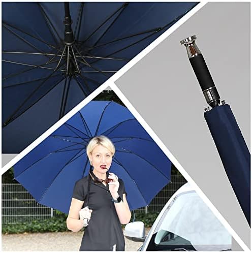 La Farrell Regenschirm XXL, Stockschirm, Golfschirm, Automatik, gross, blau, mit Schutzhülle, Ø ca.1