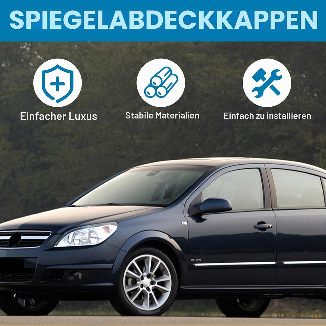 1 Paar Auto Rückspiegel Abdeckung Ersatz für Opel Vauxhall Astra H 2004-2009, Aussenspiegel Spiegelk