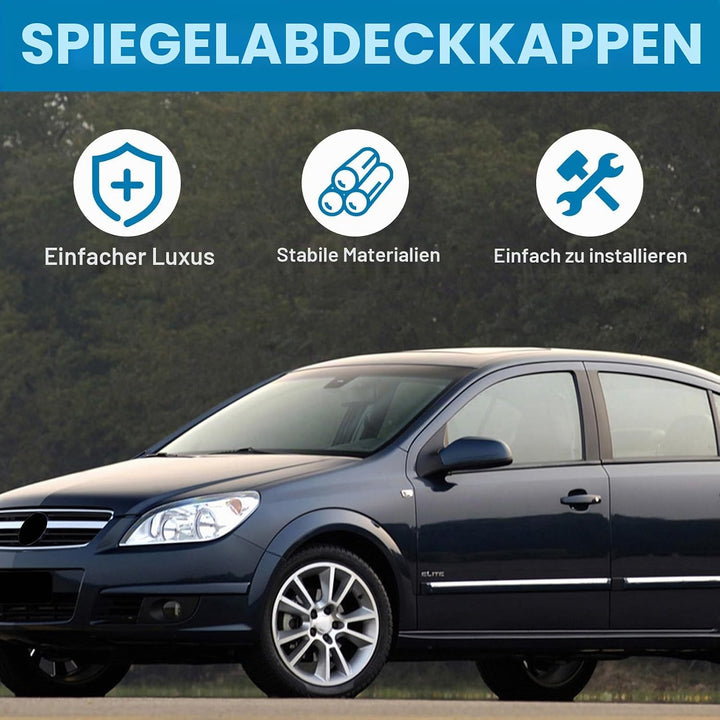 1 Paar Auto Rückspiegel Abdeckung Ersatz für Opel Vauxhall Astra H 2004-2009, Aussenspiegel Spiegelk