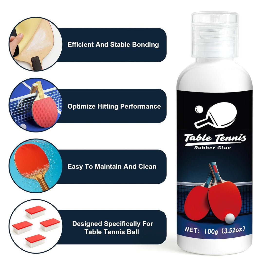 200ml Tischtennis Kleber, Geeignet für die Montage von Elastischen Tischtennisbelägen mit Schwammgum