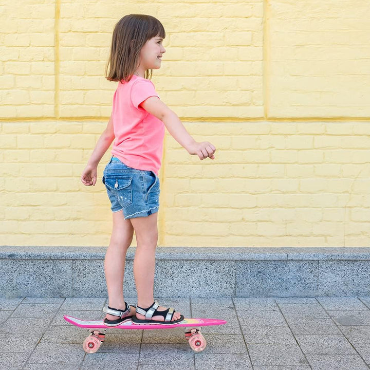 Skateboard Kinder, Komplettboard hochwertige mit LED-Leuchtrollen für ab 4 Jahren Kinder, Jungen, Mä