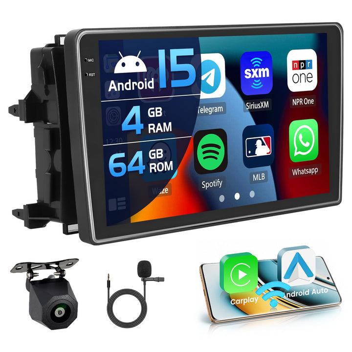 Inefala 4+64G Autoradio für Toyota Auris 2013-2015 Android 15 mit 9'' In-Cell Bildschirm Unterstützu