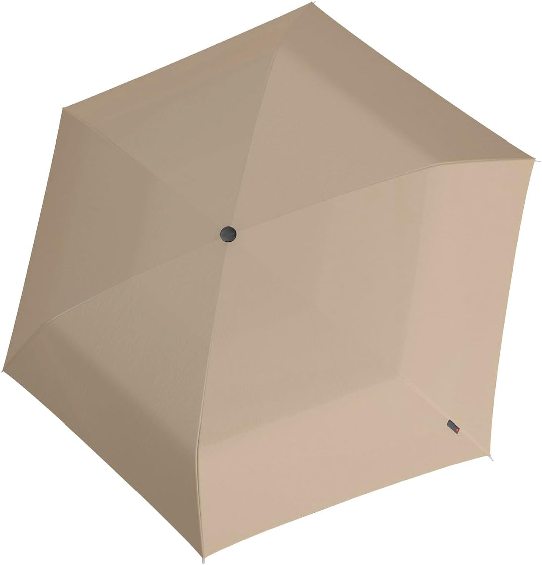 Knirps Taschenschirm U.200 Ultra Light Duomatic Vision Beige With Black Coating - Uv-, Hitzeschutz,