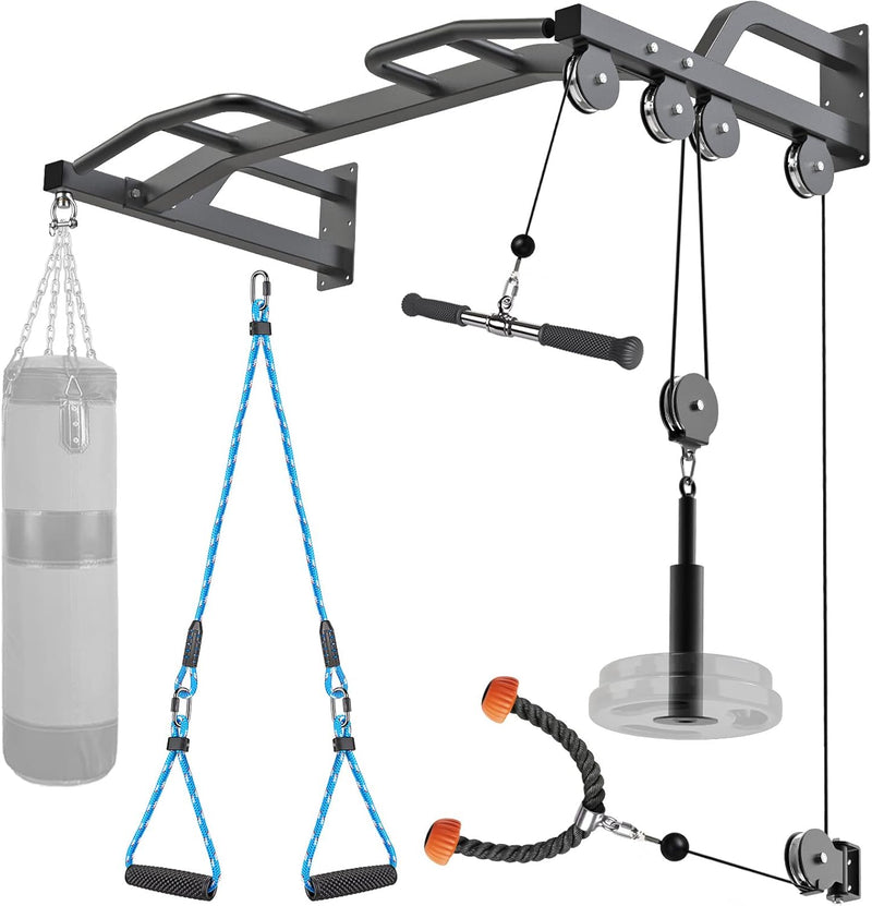 Kipika 121.9 cm Wandmontiertes Multifunktions-Kabelzugsystem Gym, 121,9 cm Wandmontierte Klimmzugsta