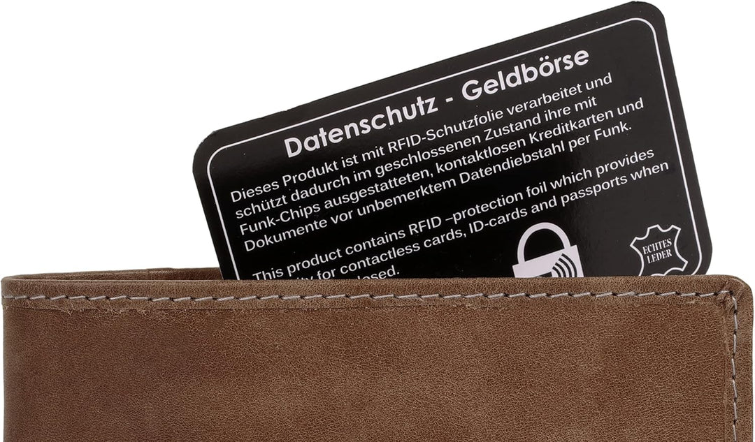 bruno banani Geldbörse Echt Leder Herren | stilvolles Portemonnaie, funktionale Geldbörse, RFID-Schu