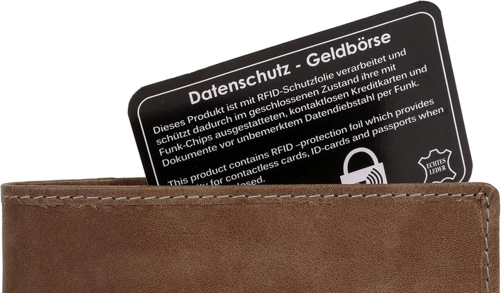 bruno banani Geldbörse Echt Leder Herren | stilvolles Portemonnaie, funktionale Geldbörse, RFID-Schu