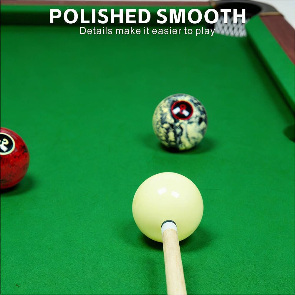 Premium 57mm Pool Ball Set - Durable Resin Billiard Balls Set for Professional & Home Game Rooms Sch
