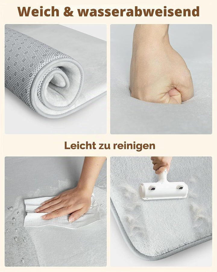 Samtige Baby-Spielmatte für den Boden: 127 * 127 * 3 Weicher Memory-Schaum-Teppich für Laufgitter, r