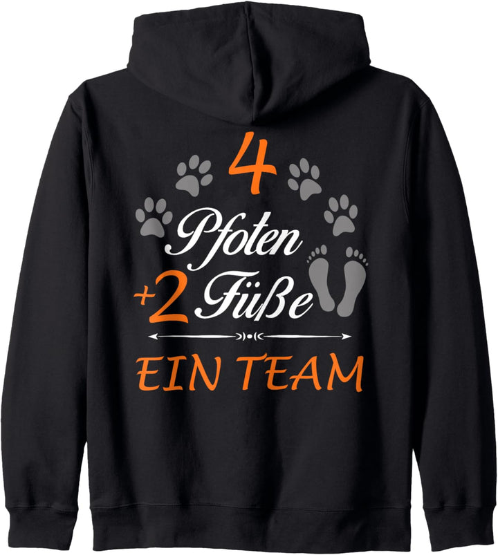Hunde - Vier Pfoten zwei Füsse, ein Team, Dog Hund Gassi Kapuzenjacke