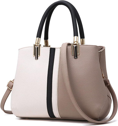 FANDARE Elegante Damen Umhängetaschen Schultertasche Frauen Handtasche PU Leder Wasserdicht für Büro