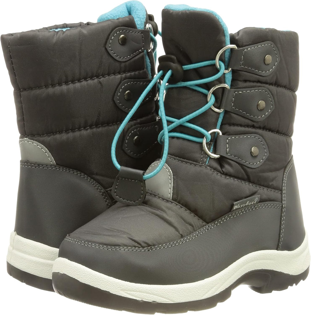 Playshoes Jungen Kinder Winter-Bootie Schneeschuh Outdoor Winterstiefel Türkis Zum Schnüren 20/21 EU