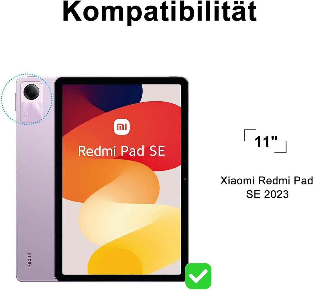 IVEOPPE Tastatur Hülle für Xiaomi Redmi Pad SE 11'', Deutsches QWERTZ-Layout, Bluetooth Abnehmbare T
