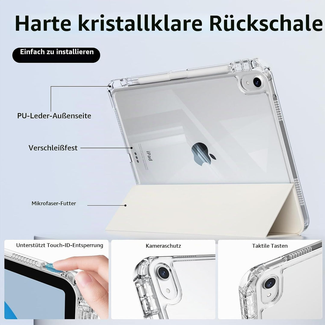Hülle für iPad (A16) 11 Zoll (2025) &amp; iPad 10. Generation (2022) mit Stifthalter, Stossfeste Schutzh