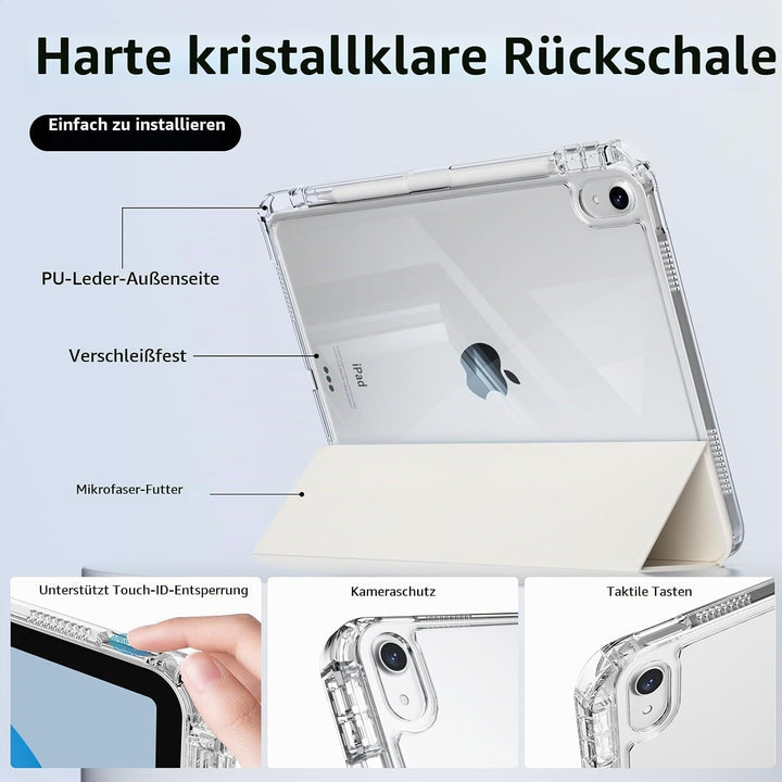 Hülle für iPad (A16) 11 Zoll (2025) &amp; iPad 10. Generation (2022) mit Stifthalter, Stossfeste Schutzh