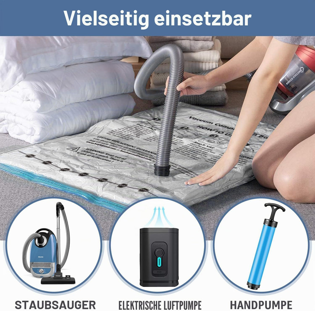 BoxLegend Vakuumbeutel 15 Stück Aufbewahrungsbeutel Reise DickereVakuum Kleiderbeutel 1XXL+2XL+5L+5M