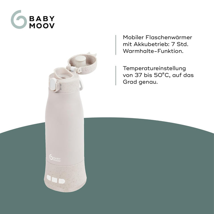 Babymoov Mobiler und kabelloser Flaschenwärmer Moov & Feed - Kapazität 340ml - Wasser oder Muttermil