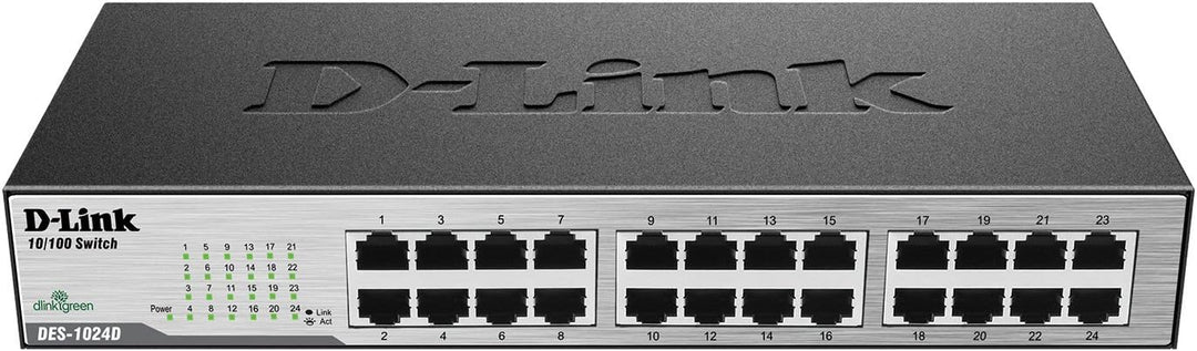 D-Link DES-1024D 24-Port Fast Ethernet Switch (10/100 Mbit/s-Anschlüsse, bis zu 200 Mbit/s im Full-D