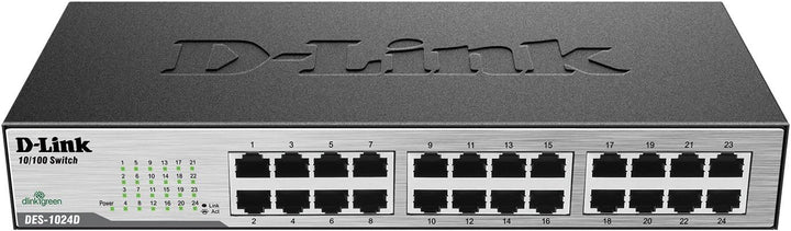 D-Link DES-1024D 24-Port Fast Ethernet Switch (10/100 Mbit/s-Anschlüsse, bis zu 200 Mbit/s im Full-D