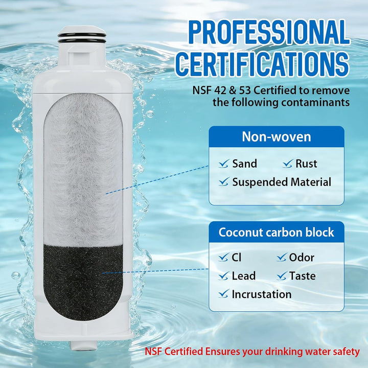2 Stück Kühlschrank Wasserfilter, Ersatz Kühlschrank Wasserfilter kompatibel mit Samsung DA97-17376B