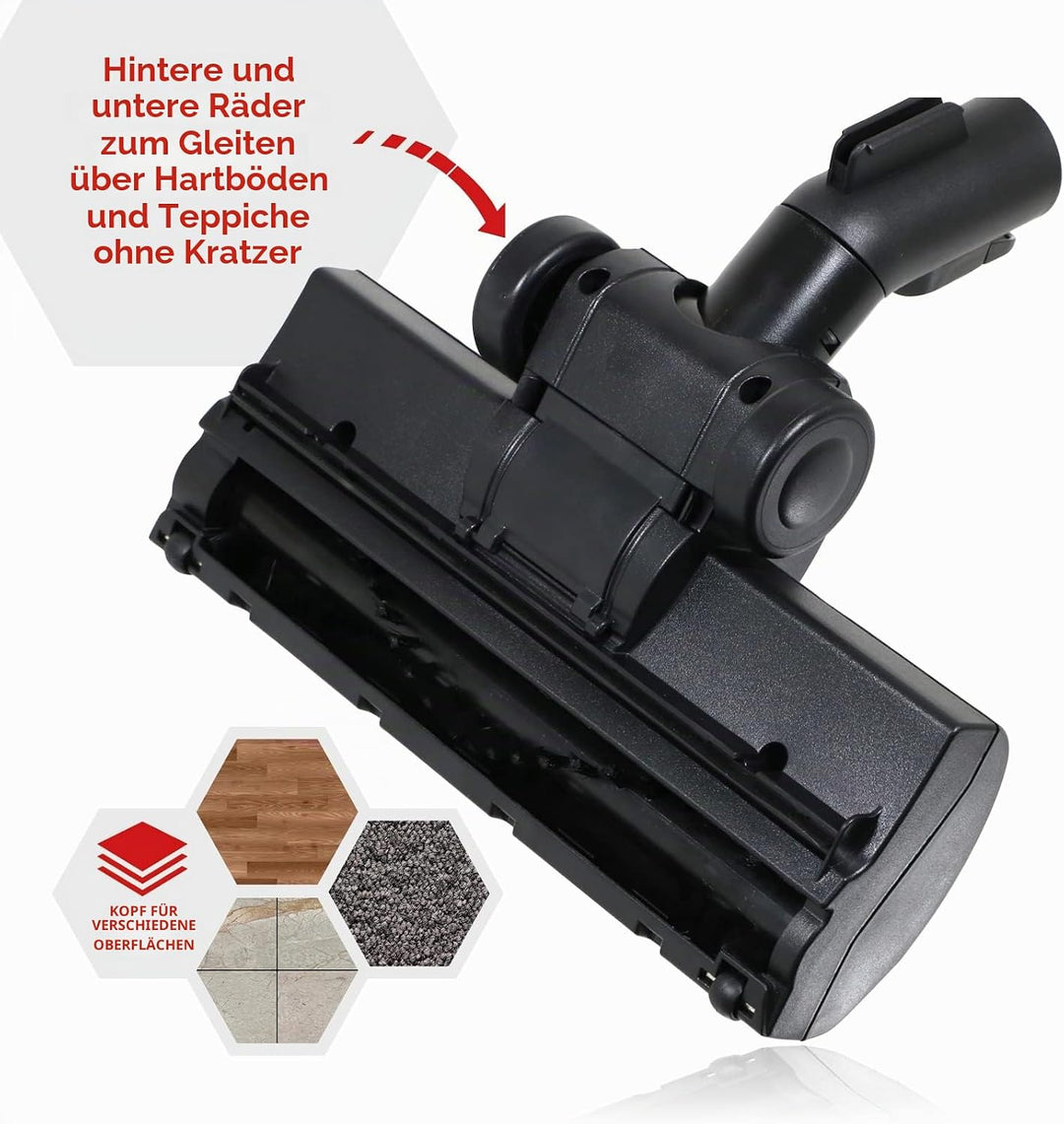 SPARES2GO Turbo-Bürstenkopf für Kärcher Staubsauger-Turbinen-Bodendüse WD2 WD3 WD3P WD4 WD5 WD6 WD6P