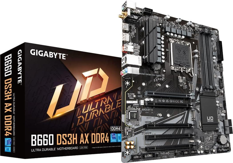 Gigabyte B660 DS3H AX DDR4, Schwarz, 98 Jahre vor Ort Garantie