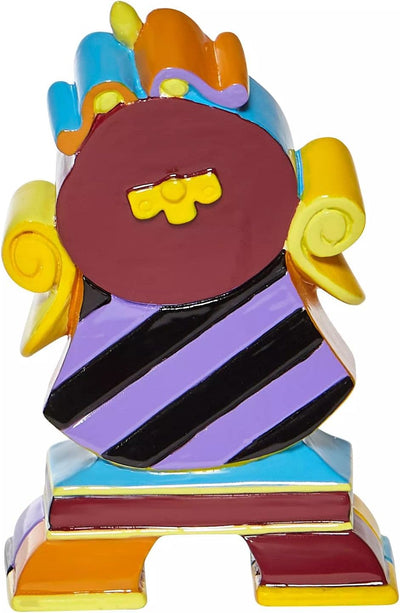 Enesco Disney by Romero Britto Die Schöne und das Biest Cogsworth Miniatur-Figur, 7,4 cm, Mehrfarbig