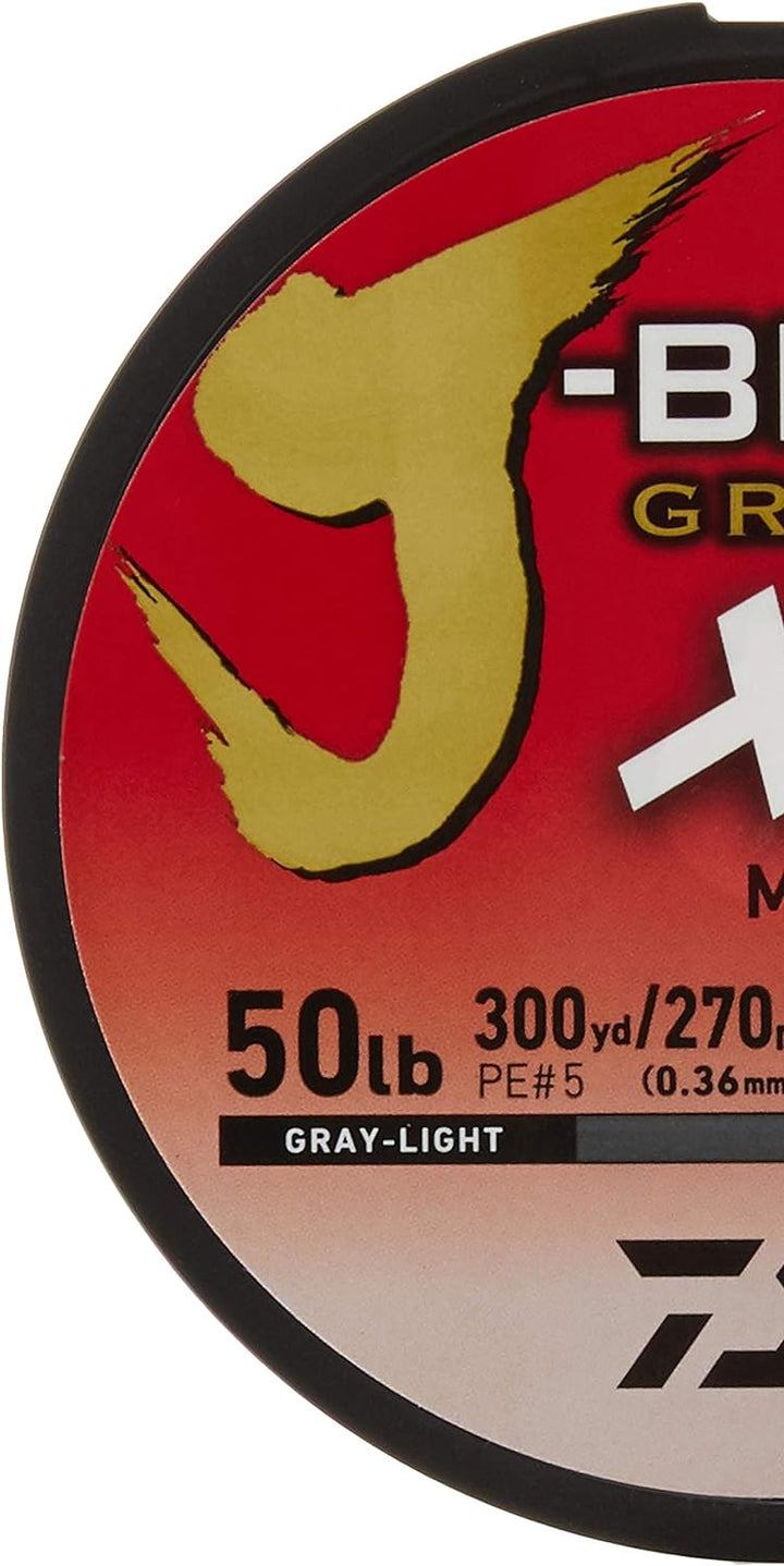 Daiwa J-Braid Grand 8 x 300 YDS Füllspule 274 m (300 Yards), 22,8 kg Graues Licht, 274 m (300 Yards)