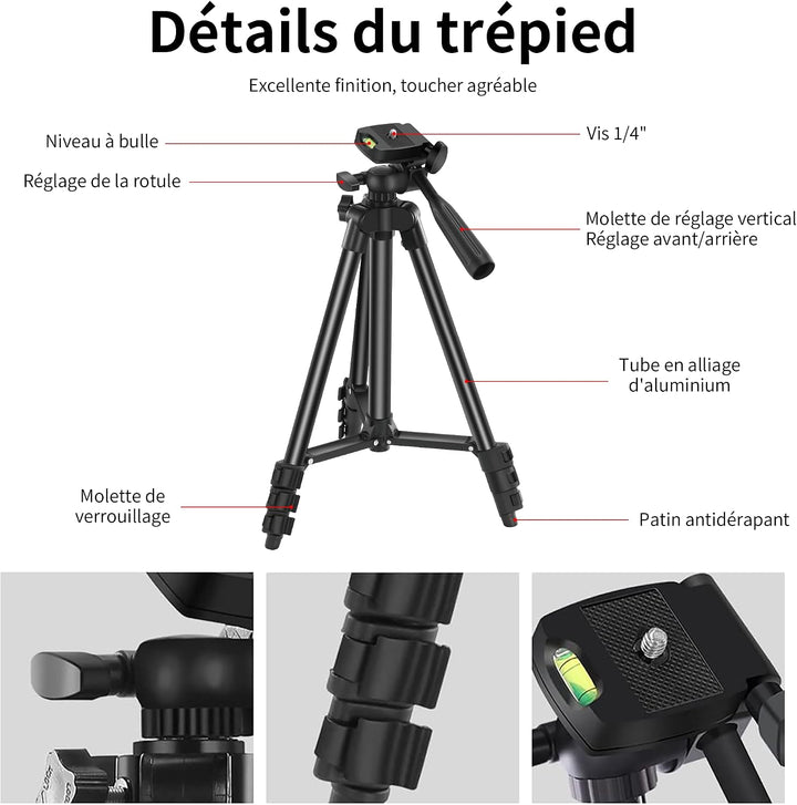 SURPN Vlogging-Kit,YouTube-Starter-Kit,für iPhone/Android-Telefone/Kameras | Telefonhalter für Video
