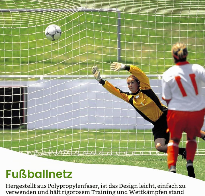 Fussballnetz 3x2 m, Tornetz 3x2m Grösse Fussballtornetz Polypropylenfaser Ersatznetz für Fussballtor
