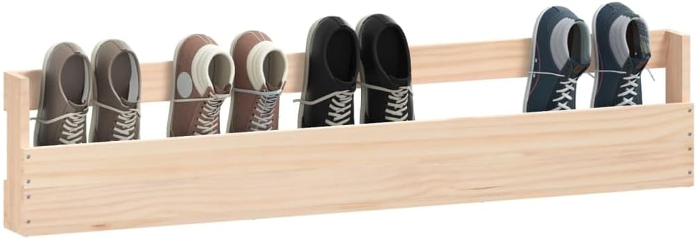vidaXL Wand Schuhregal 2 STK., Schuhschrank mit viel Stauraum, Schuhständer Hängeregal Wandmontage,