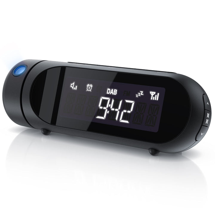 CSL - DAB Plus Radio - Radiowecker mit Projektion, Küchenradio digital, FM und DAB/DAB + Radio mit j