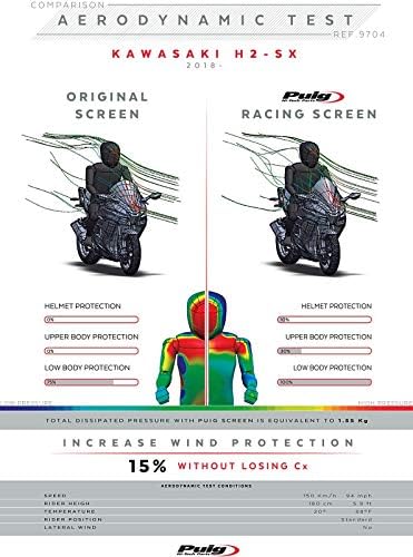 Racingscheibe kompatibel für Kawasaki Ninja H2 SX 18-21 dunkel getönt Puig