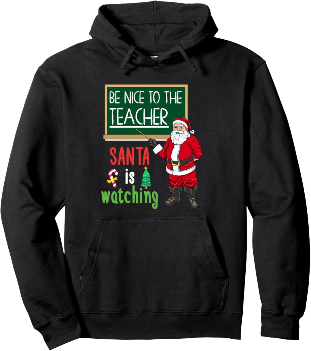 Lustiges Sei Nett zum Lehrer Weihnachten Geschenk Pullover Hoodie