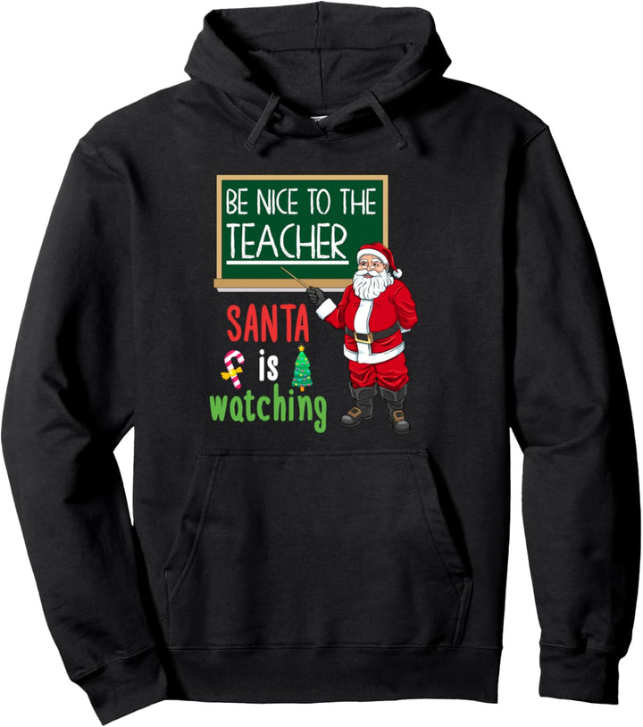 Lustiges Sei Nett zum Lehrer Weihnachten Geschenk Pullover Hoodie