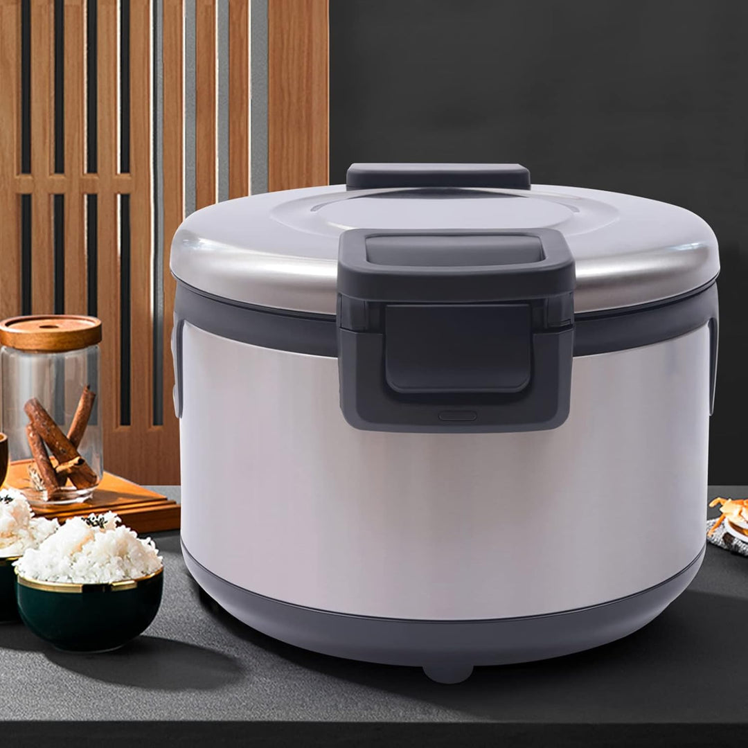 19L Reiskocher Rice Cooker Edelstahl, Elektrisch mit effizienter Warmhaltefunktion für Gastronomie,