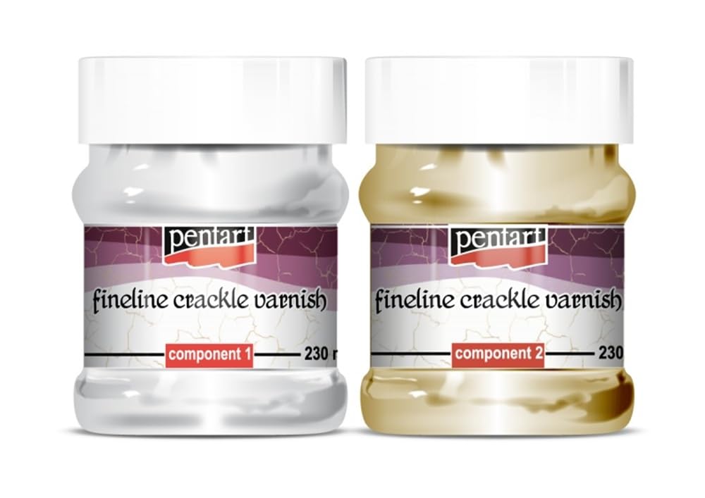 Pentart 2-Component Fineline Crackle Varnish 2x 230 ml